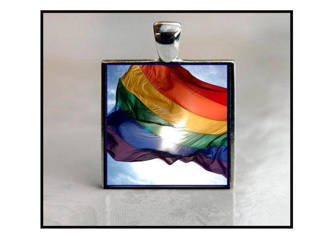 Exclusive Glass Flag Necklace
